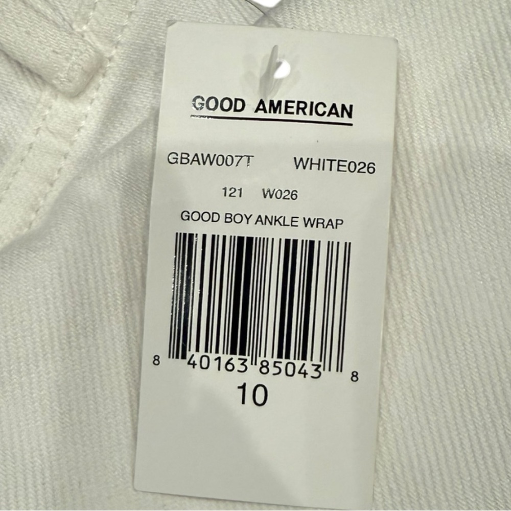 Good American White Good Boy Ankle Wrap Jeans Size 10 NWT - Picture 8 of 9